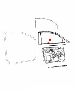 جلدة عزل / ماسحة جام - FIAT 500 أمامي يمين ( 2014 )