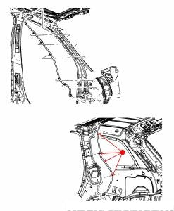خرطوم تصريف فتحة السقف - JEEP GRAND CHEROKEE خلفي يسار ( 2012 )