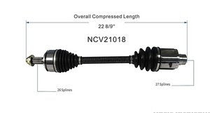 عمود دركسون CV - ACURA CSX أمامي يمين ( 2009 )
