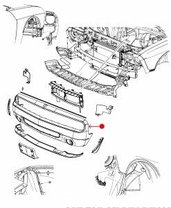 غطاء صدام - DODGE CHALLENGER أمامي ( 2010 )