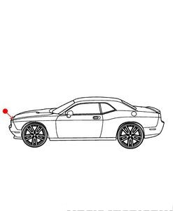 شعار / ملصق - DODGE CHALLENGER أمامي ( 2019 )