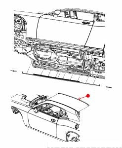 جلدة سقف / جلدة عزل - DODGE CHALLENGER يمين ( 2012 )