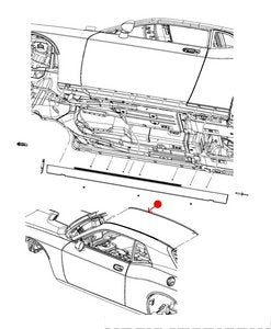 جلدة سقف / جلدة عزل - DODGE CHALLENGER يمين ( 2016 )