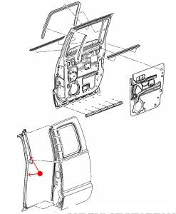 ربلة الباب - DODGE DAKOTA خلفي يمين ( 2010 )
