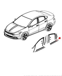 جلدة عزل / ماسحة جام - DODGE DART يسار ( 2014 )