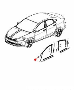 تجليدة عمود الهيكل - DODGE DART ( 2016 )