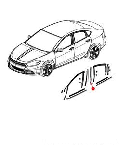 تجليدة عمود الهيكل - DODGE DART خلفي يسار ( 2016 )
