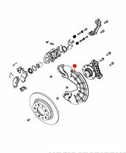 صحن دعم الفرامل / واقي غبار - DODGE DART ( 2014 )