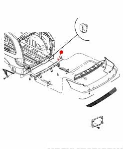 داعم غطاء الصدام - DODGE GRAND CARAVAN خلفي ( 2007 )