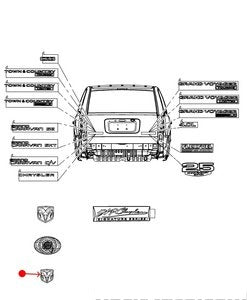 شعار / ملصق - DODGE GRAND CARAVAN خلفي ( 2010 )