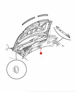 وسادة عزل غطاء المحرك - DODGE GRAND CARAVAN ( 2007 )