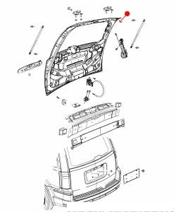 حامل دعامة الرفع - DODGE GRAND CARAVAN يمين ( 2014 )