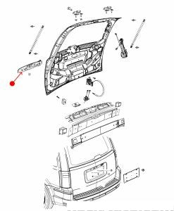 مقبض باب خلفي - DODGE GRAND CARAVAN خلفي ( 2009 )