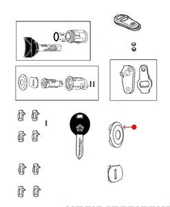 كفر سطوانة قفل الباب - DODGE RAM 1500 PICKUP ( 2008 )