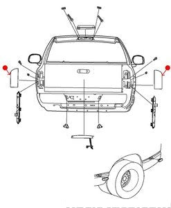 لوحة الضوء الخلفي - DODGE RAM 2500 PICKUP يمين ( 2006 )