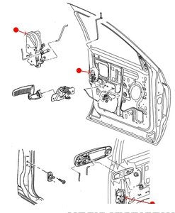 قفل الباب - DODGE RAM 3500 PICKUP أمامي يسار ( 2006 )