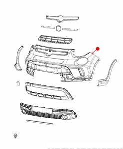 غطاء صدام - FIAT 500L أمامي ( 2019 )
