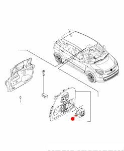 مفتاح سقف متحرك / علوي - FIAT 500L ( 2018 )