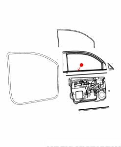 جلدة عزل / ماسحة جام - FIAT 500 ( 2017 )