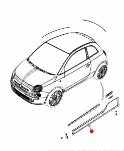 دعاسة الباب (عتبة) - FIAT 500 يسار ( 2015 )