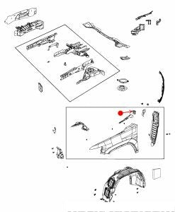 قاعدة رفرف - JEEP CHEROKEE أمامي يسار ( 2020 )