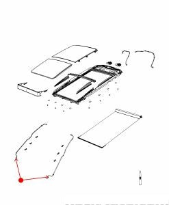 خرطوم تصريف فتحة السقف - JEEP CHEROKEE أمامي يسار ( 2022 )