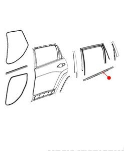 عازل مطاط الباب / ماسحة زجاج - JEEP CHEROKEE يمين ( 2014 )