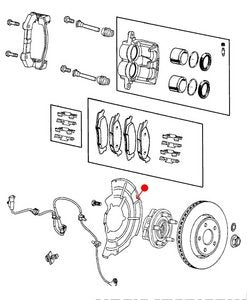 صحن الفرامل الخلفي / واقي الغبار - JEEP COMMANDER أمامي يمين ( 2009 )