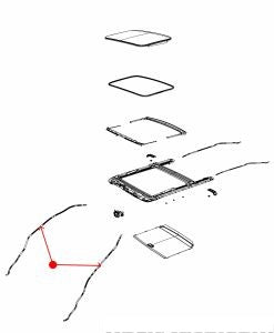 خرطوم تصريف فتحة السقف - JEEP COMPASS أمامي يمين ( 2013 )