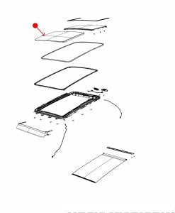 زجاج فتحة السقف - JEEP COMPASS أمامي ( 2017 )