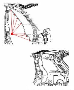 خرطوم تصريف فتحة السقف - JEEP GRAND CHEROKEE أمامي يمين ( 2014 )