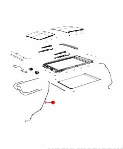 خرطوم تصريف فتحة السقف - JEEP GRAND CHEROKEE أمامي يسار ( 2015 )