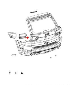 مجموعة المصباح الخلفي - JEEP GRAND CHEROKEE يسار ( 2019 )
