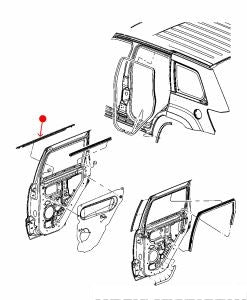 عازل مطاط الباب / ماسحة زجاج - JEEP GRAND CHEROKEE يمين ( 2006 )
