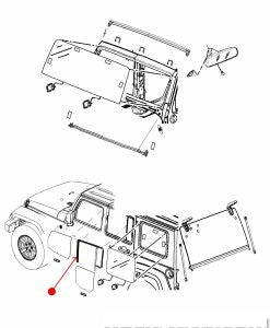 مجرى جامة الباب - JEEP WRANGLER ( 2015 )