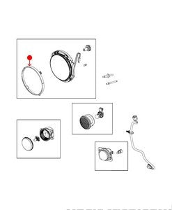 إطار / غطاء المصباح الأمامي - JEEP WRANGLER ( 2017 )