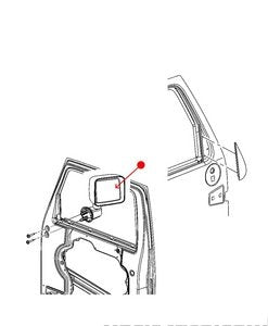 زجاج المراية الخارجية - JEEP WRANGLER ( 2014 )