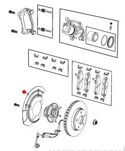 صحن الفرامل الخلفي / واقي الغبار - JEEP WRANGLER ( 2007 )