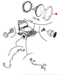 إطار / غطاء المصباح الأمامي - JEEP WRANGLER ( 2011 )