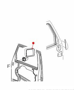 مراية خارجية كاملة مع الزجاج - JEEP WRANGLER ( 2011 )