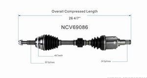 عمود CV - LEXUS  RX350  Front Left ( 2016 )